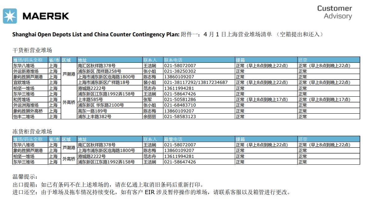 今起集卡離滬適用新規(guī)則！江浙地區(qū)繼續(xù)從嚴管控，船公司發(fā)布業(yè)務調(diào)整通知