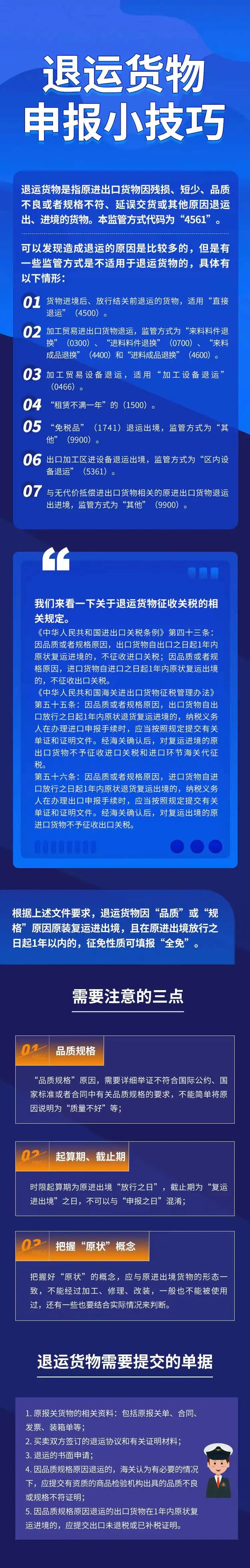 退運(yùn)貨物申報(bào)小技巧